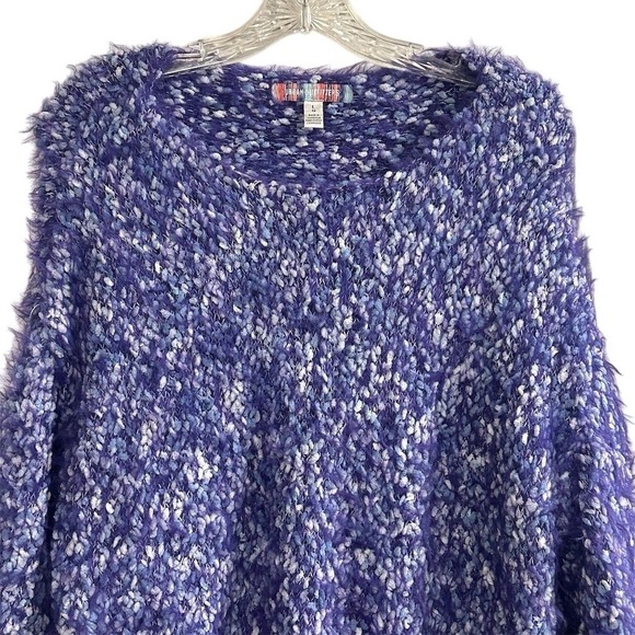 Urban Outfitters UO Jamie Fuzzy Purple Pullover Sweater Size L - Picture 3 of 14